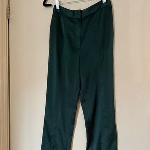 Deep green slacks Aritzia